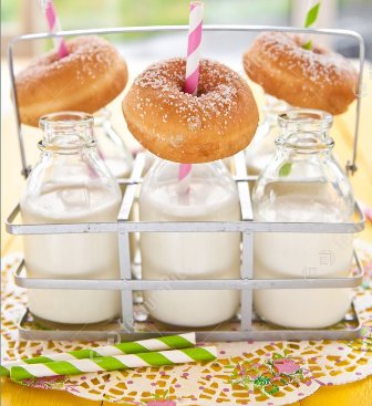 Doughnuts And Milk Breakfast Party