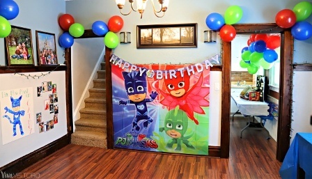 pj mask birthday party theme